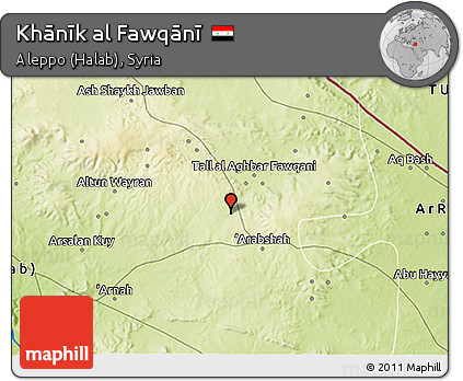 Physical 3D Map of Khānīk Al Fawqānī