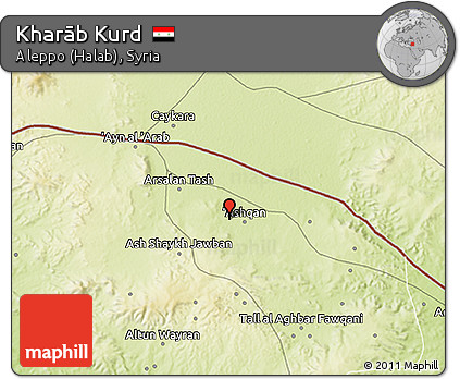 Physical 3D Map of Kharāb Kurd