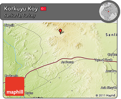 Physical 3D Map of Körkuyu Köy
