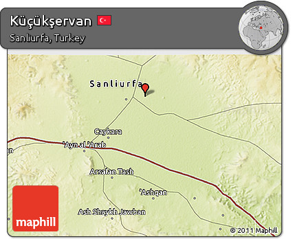 Physical 3D Map of Küçükşervan
