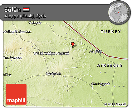 Physical 3D Map of Sūlān