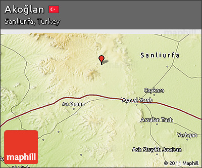Physical 3D Map of Akoğlan