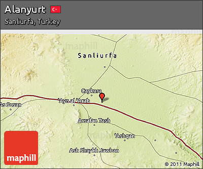 Physical 3D Map of Alanyurt