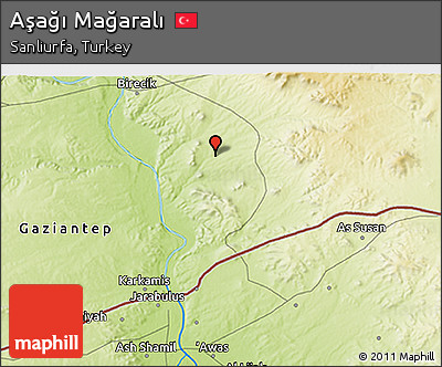 Physical 3D Map of Aşağı Mağaralı