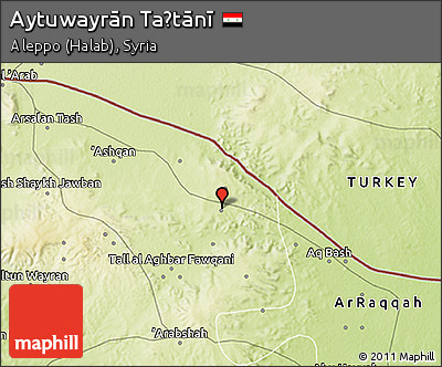 Physical 3D Map of Aytuwayrān Taḩtānī