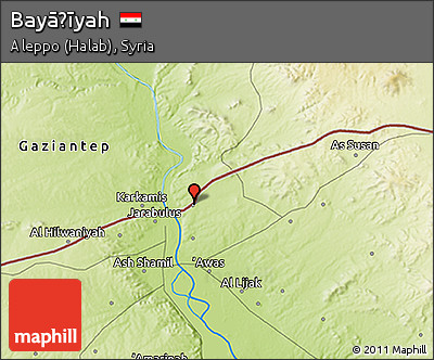 Physical 3D Map of Bayāḑīyah