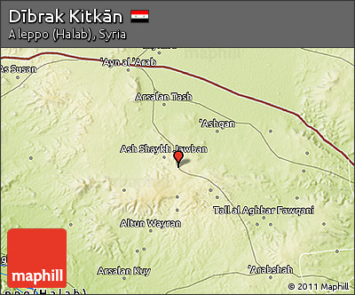 Physical 3D Map of Dībrak Kitkān