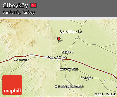 Physical 3D Map of Gibeyköy