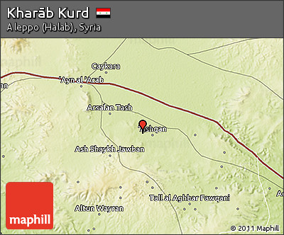 Physical 3D Map of Kharāb Kurd