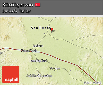Physical 3D Map of Küçükşervan