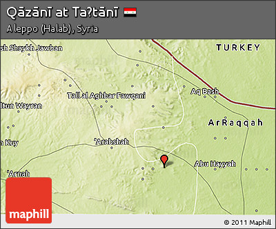 Physical 3D Map of Qāzānī At Taḩtānī