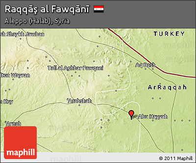 Physical 3D Map of Raqqāş Al Fawqānī