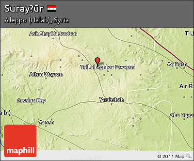 Physical 3D Map of Surayḩūr
