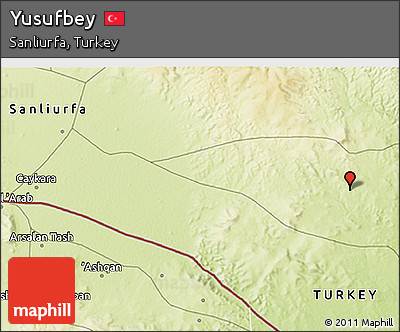 Physical 3D Map of Yusufbey