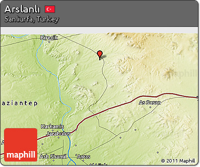 Physical 3D Map of Arslanlı