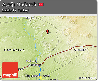 Physical 3D Map of Aşağı Mağaralı