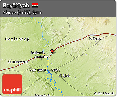 Physical 3D Map of Bayāḑīyah