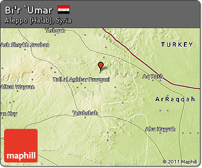 Physical 3D Map of Bi'r `Umar
