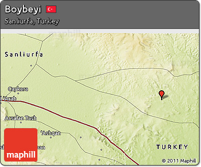 Physical 3D Map of Boybeyi