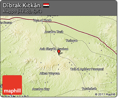 Physical 3D Map of Dībrak Kitkān