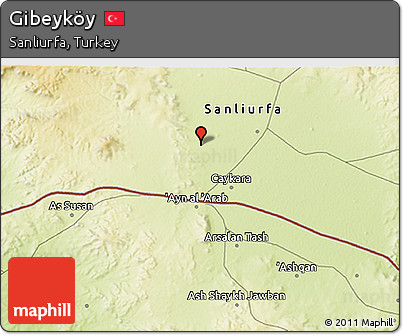 Physical 3D Map of Gibeyköy