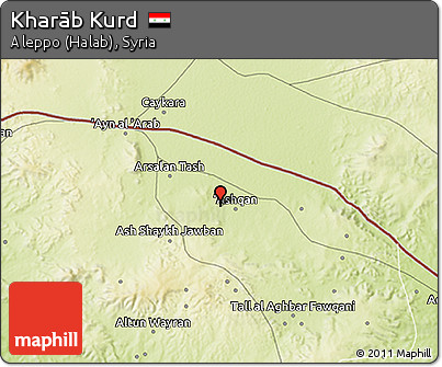 Physical 3D Map of Kharāb Kurd