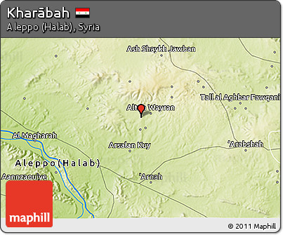 Physical 3D Map of Kharābah