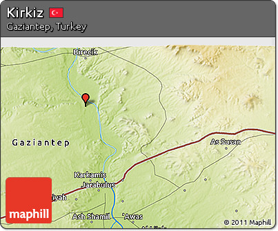 Physical 3D Map of Kirkiz