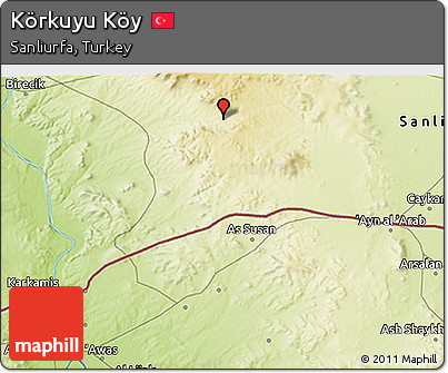 Physical 3D Map of Körkuyu Köy