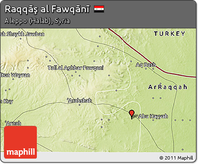 Physical 3D Map of Raqqāş Al Fawqānī