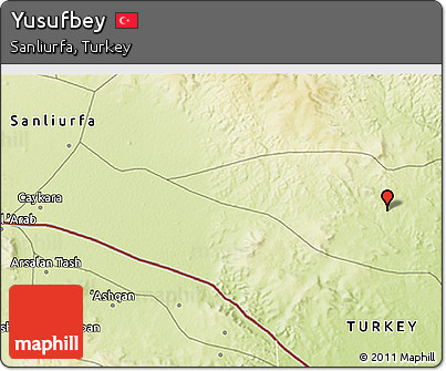 Physical 3D Map of Yusufbey