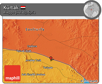 Political 3D Map of Kūrtak