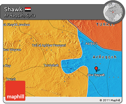 Political 3D Map of Shawk