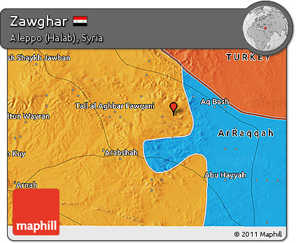 Political 3D Map of Zawghar
