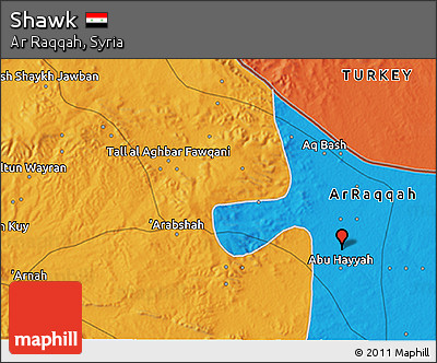 Political 3D Map of Shawk