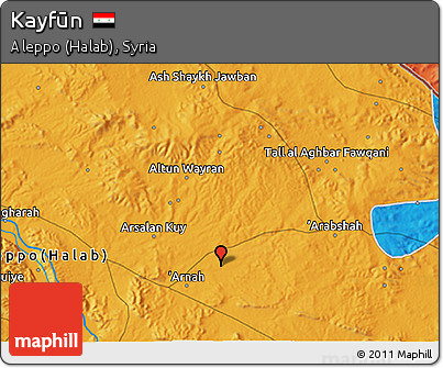 Political 3D Map of Kayfūn