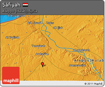 Political 3D Map of Şāfiyah