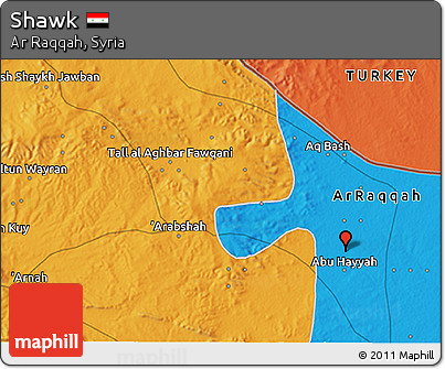 Political 3D Map of Shawk