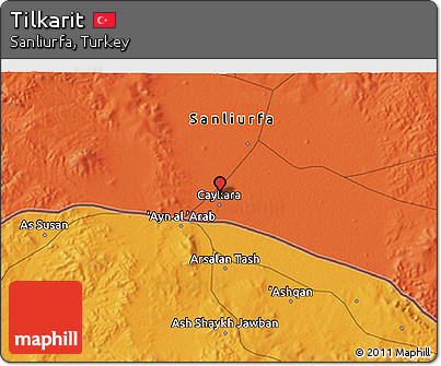 Political 3D Map of Tilkarit