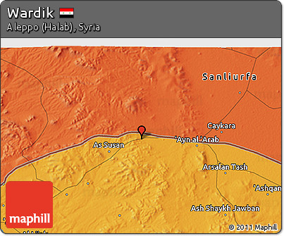 Political 3D Map of Wardik