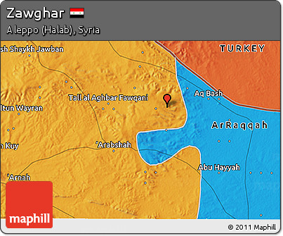 Political 3D Map of Zawghar
