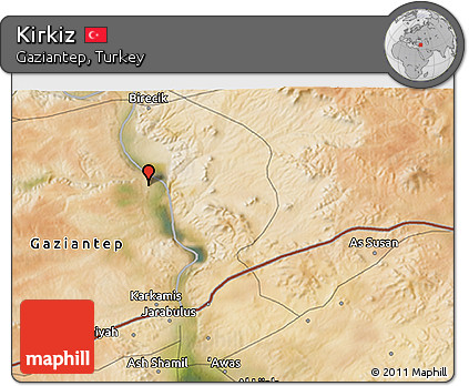 Satellite 3D Map of Kirkiz