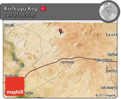 Satellite 3D Map of Körkuyu Köy