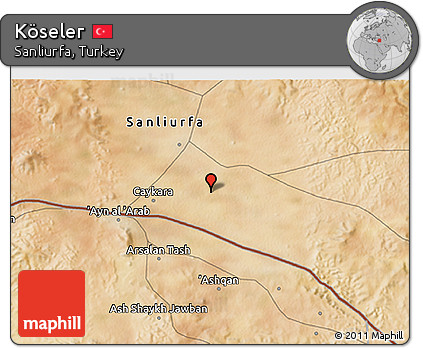 Satellite 3D Map of Köseler