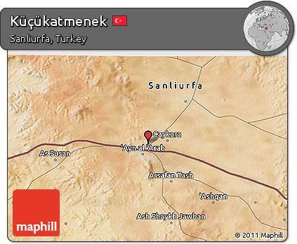 Satellite 3D Map of Küçükatmenek