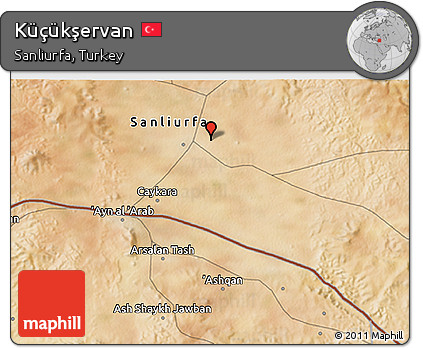 Satellite 3D Map of Küçükşervan