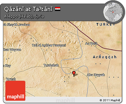 Satellite 3D Map of Qāzānī At Taḩtānī