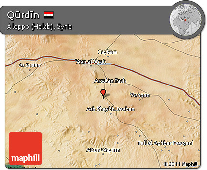 Satellite 3D Map of Qūrdīn