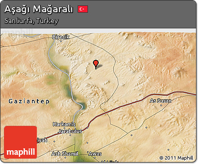 Satellite 3D Map of Aşağı Mağaralı