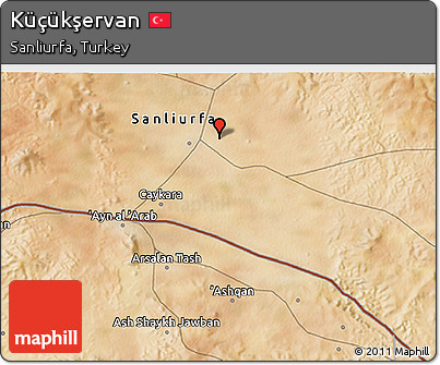 Satellite 3D Map of Küçükşervan
